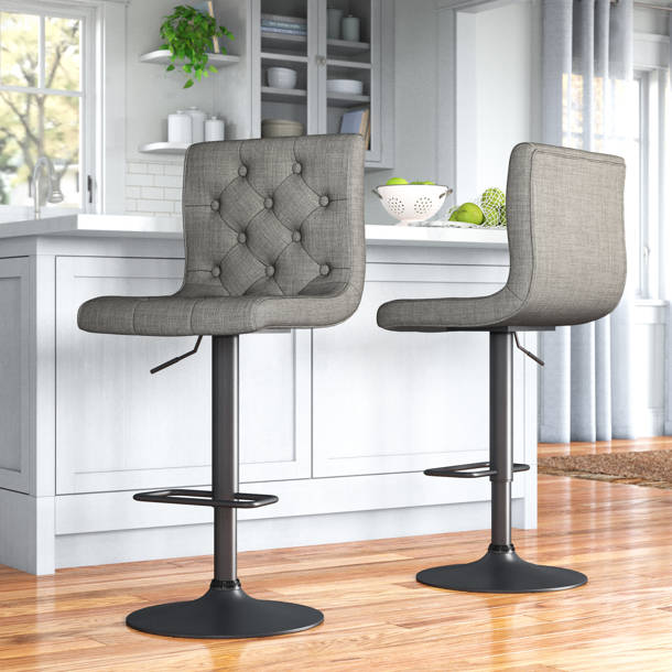 Brayden Studio® Dostie Swivel Adjustable Height Bar Stool & Reviews